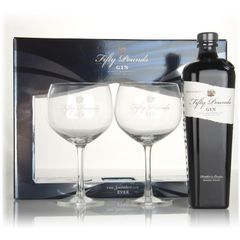 Fifty Pounds Gin Glass Gift Set London Dry Gin