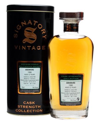 Ardmore 1990 22 Jahre alt Cask #30120 24 Signatory Cask Strength Collection
