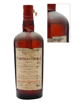 Bellow's Partners Choice 12 Jahre alt Bottled 1930s