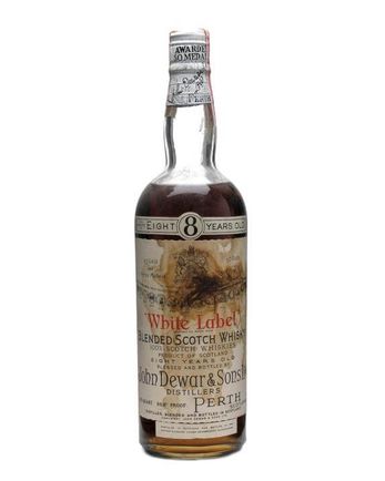 Dewar's White Label 8 Jahre alt Bottled 1930's
