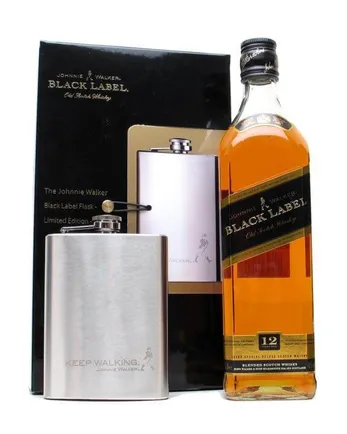 Johnnie Walker 12 Jahre alt Black Label Hip Flask Pack