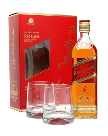 Johnnie Walker Red Label 2 Glass Pack