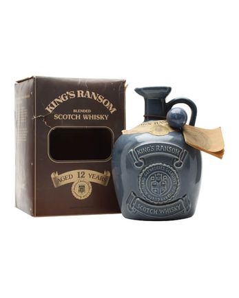 King's Ransom 12 Jahre alt Bottled 1970s Blue Decanter
