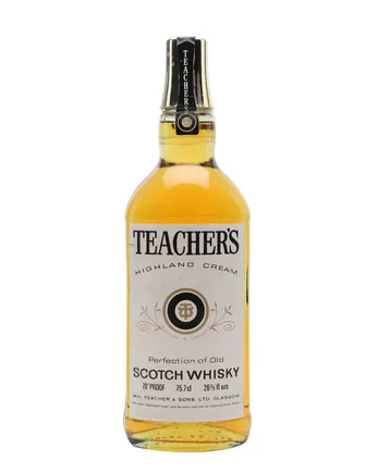 Teacher's Bottled 1970s Gold Cap