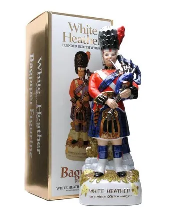 White Heather Bagpiper Figurine