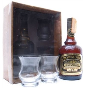 Bowmore 12 Jahre alt Gift Pack with 2 Glasses