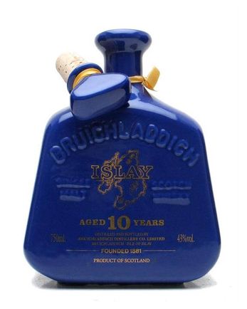 Bruichladdich 10 Jahre alt Bottled 1980's Blue Ceramic Decanter