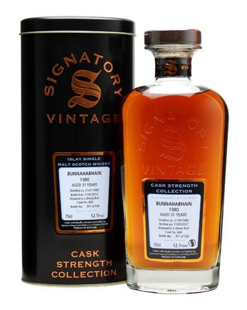 Bunnahabhain 1980 31 Jahre alt Cask #604 Signatory Cask Strength Collection
