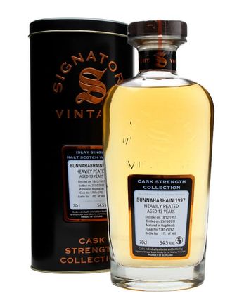Bunnahabhain 1997 13 Jahre alt Casks #5781 2 Peated Signatory Cask Strength Collection