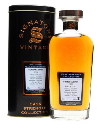 Bunnahabhain 2001 10 Jahre alt Sherry Butt #1768 Signatory Cask Strength Collection