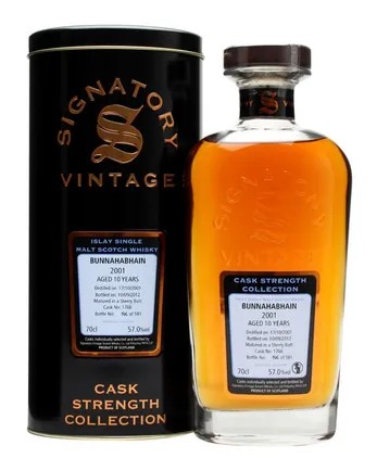 Bunnahabhain 2001 10 Jahre alt Sherry Butt #1766 Signatory Cask Strength Collection