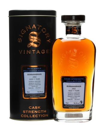 Bunnahabhain 2002 11 Jahre alt Sherry Butt Signatory Cask Strength Collection