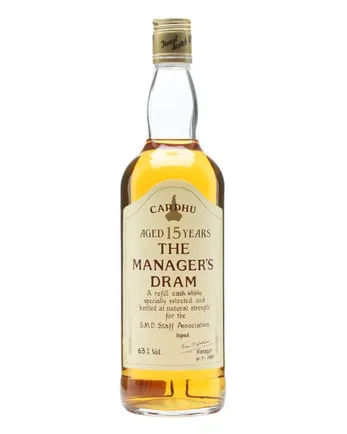 Cardhu 15 Jahre alt Manager's Dram Bottled 1980s