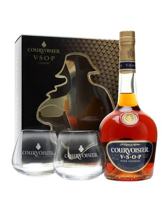 Courvoisier VSOP Cognac 2 Glasses Gift Pack