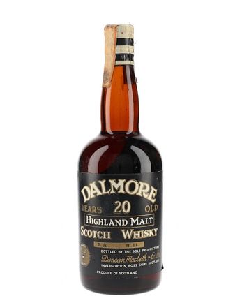 Dalmore 20 Jahre alt Bottled 1960s Brown Glass Black Label