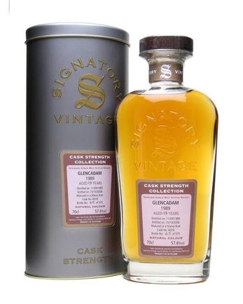 Glencadam 1989 19 Jahre alt Sherry Cask #6018 Signatory Cask Strength Collection