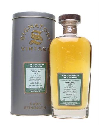 Glencraig 1976 30 Jahre alt Bourbon Barrel Signatory Cask Strength Collection