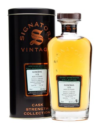 Glencraig 1976 35 Jahre alt Cask #4259 Signatory Cask Strength Collection