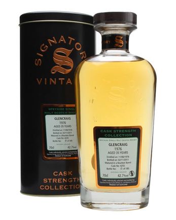 Glencraig 1976 35 Jahre alt Cask #4255 Signatory Cask Strength Collection