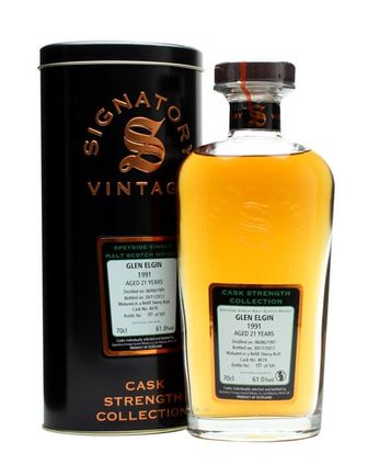 Glen Elgin 1991 21 Jahre alt Refill Sherry Butt #4078 Signatory Cask Strength Collection