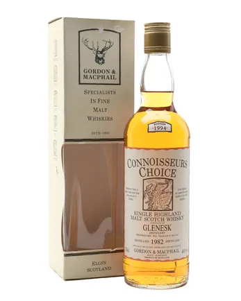 Glenesk 1982 Map Label Connoisseurs Choice Gordon & Macphail