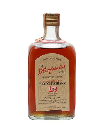 Glenfarclas 12 Jahre alt Yellow Label Rectangular Bottle OB
