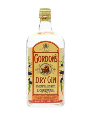 Gordon's Gin Bottled 1940s Spring Cap
