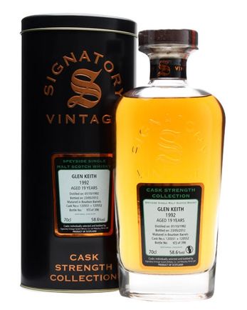 Glen Keith 1992 19 Jahre alt Bourbon Barrels #120551+2 Signatory Cask Strength Collection