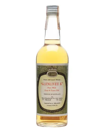 Glenlivet K Pure Malt 8 Jahre alt Hatch Mansfield Independent Bottling
