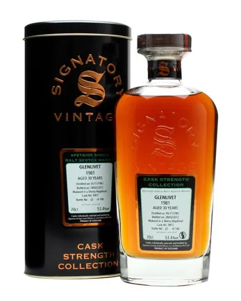 Glenlivet 1981 30 Jahre alt Sherry Hogshead #9457 Signatory Cask Strength Collection