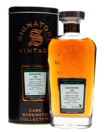 Glenrothes 1989 22 Jahre alt Sherry Butt #24378 Signatory Cask Strength Collection