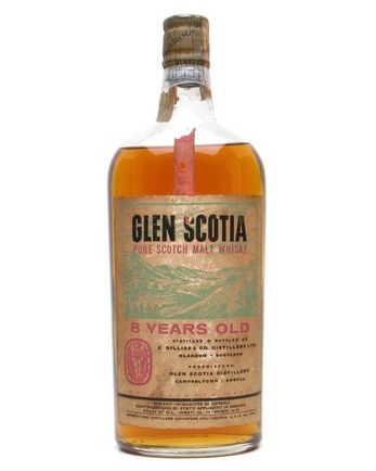 Glen Scotia 8 Jahre alt Bottled 1960's Flat Bottle