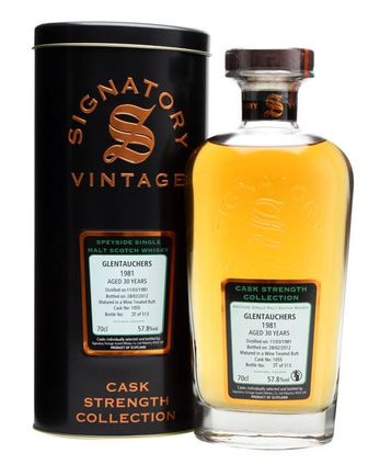 Glentauchers 1981 30 Jahre alt Cask #1055 Signatory Cask Strength Collection