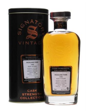 Highland Park 1990 19 Jahre alt Sherry Butt #15698 Signatory Cask Strength Collection