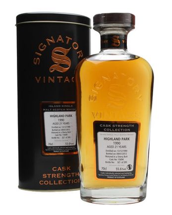 Highland Park 1990 21 Jahre alt Cask #15694 Signatory Cask Strength Collection