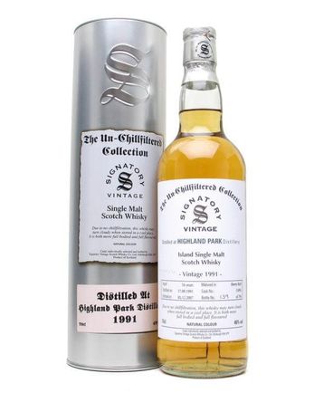 Highland Park 1991 16 Jahre alt Un chillfiltered Signatory Un-Chillfiltered Collection