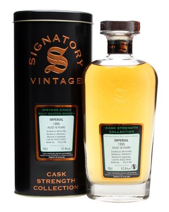 Imperial 1995 16 Jahre alt Cask #50322 + 50323 Signatory Cask Strength Collection