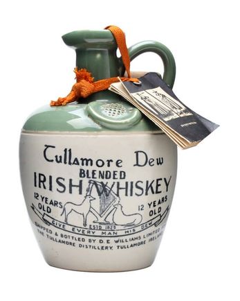Tullamore Dew 12 Jahre alt Ceramic Decanter Bottled 1960s
