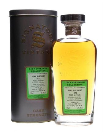 Rare Ayrshire 1975 34 Jahre alt Cask #558 Signatory Cask Strength Collection