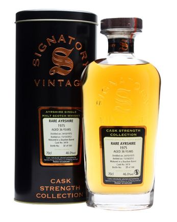 Rare Ayrshire Ladyburn 1975 36 Jahre alt Cask #3419 Signatory Cask Strength Collection