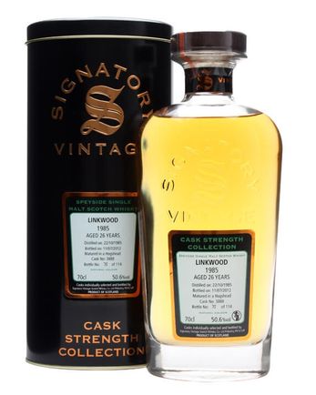 Linkwood 1985 26 Jahre alt Cask #3888 Signatory Cask Strength Collection