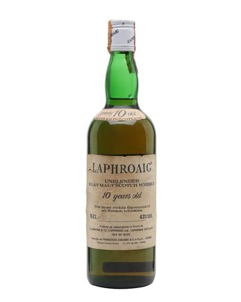 Laphroaig 10 Jahre alt Unblended Bottled 1980s Cinzano