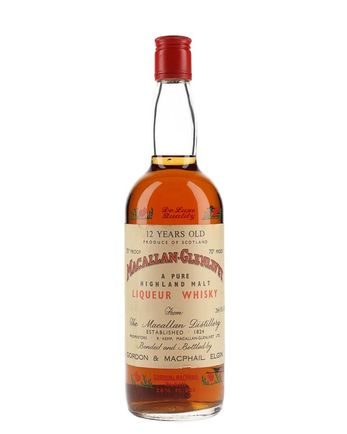 Macallan Glenlivet 12 Jahre alt Liqueur Whisky Bottled 1960s Gordon & Macphail