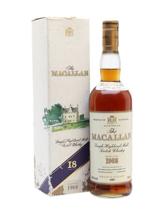 Macallan 1968 18 Jahre alt Vintage Label