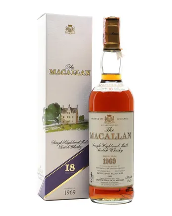 Macallan 1969 18 Jahre alt Vintage Label