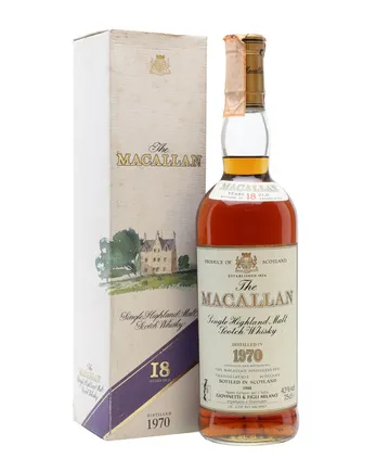Macallan 1970 18 Jahre alt Vintage Label