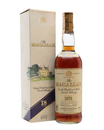 Macallan 1972 18 Jahre alt Vintage Label Sherry
