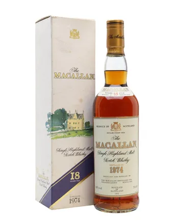 Macallan 1974 18 Jahre alt Vintage Label