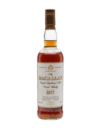 Macallan 1977 18 Jahre alt Vintage Label