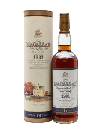 Macallan 1981 18 Jahre alt Vintage Label